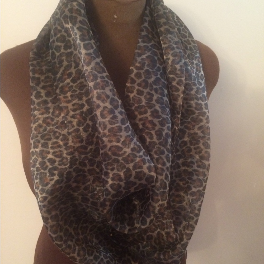 Handmade Cheetah Organza Women’s Infinity Scarf